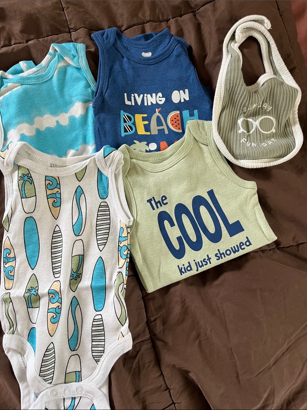 Koala Kids Blue, Teal, Green, White Tank Top Lot